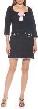 Alexia Admor Dianys Tweed Shift Mindress