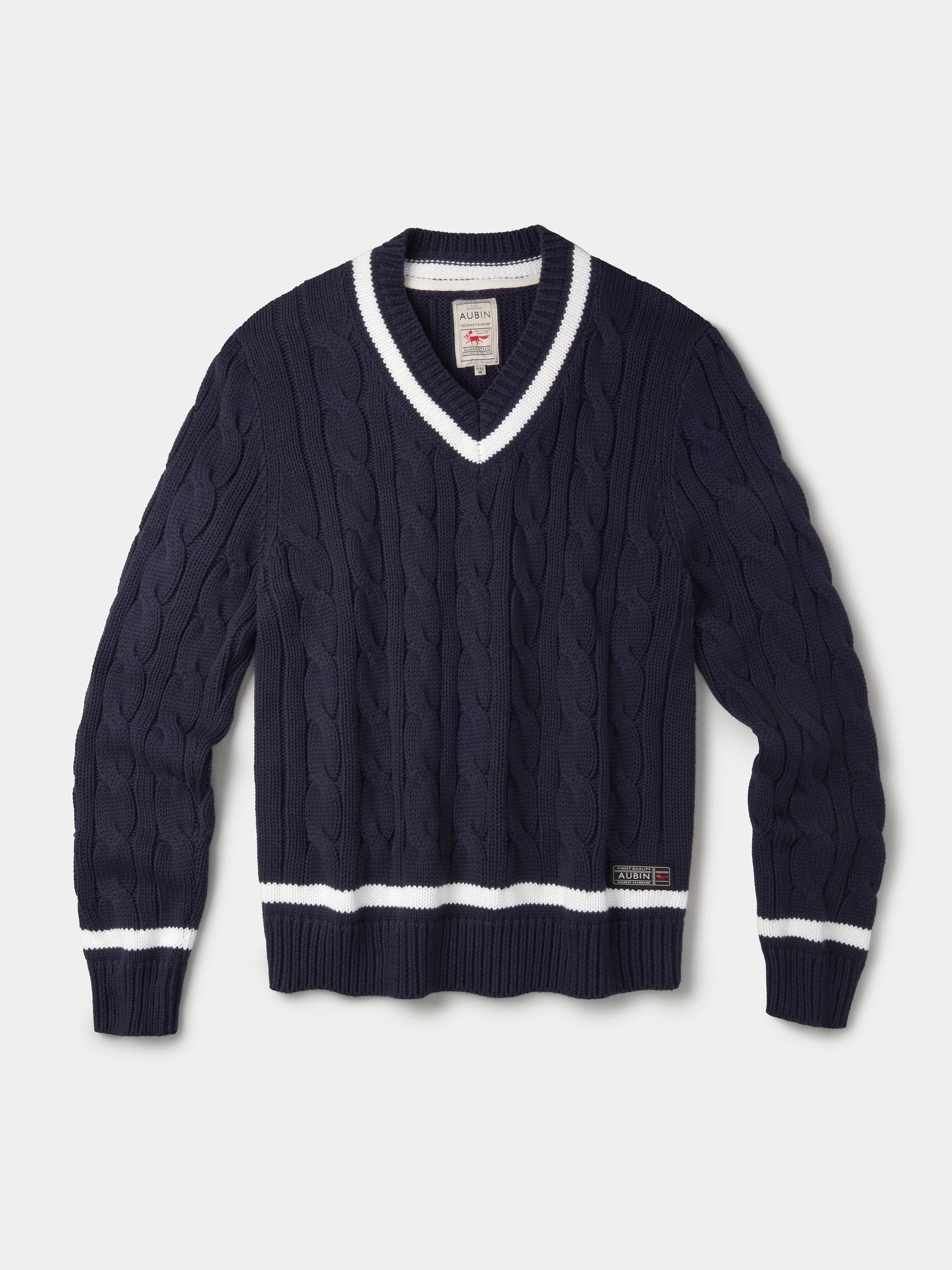 Denton Cotton V-Neck Knit Cricket Jumper - image 2