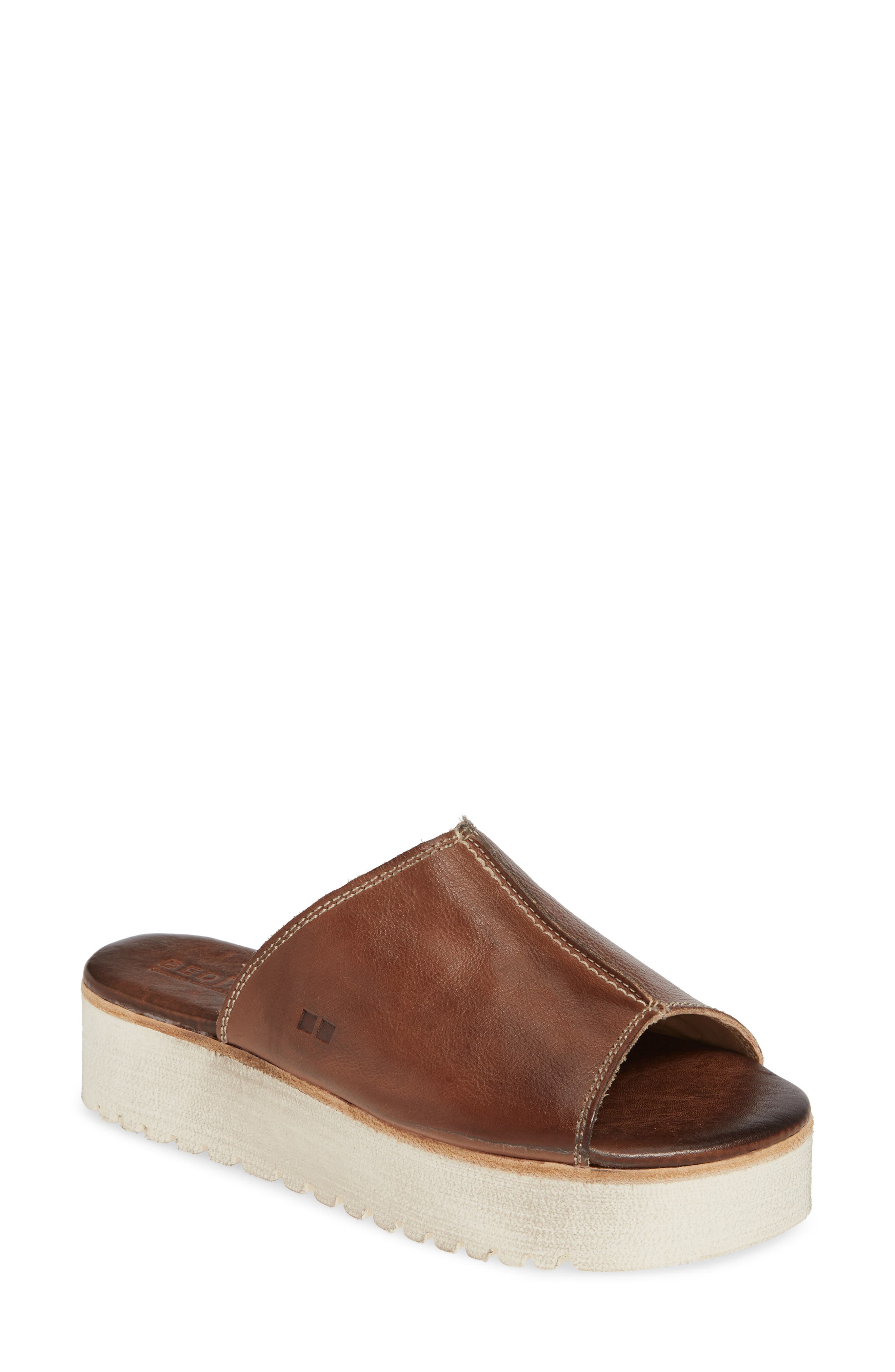 Fairlee II Platform Slide Sandal, Main, color, TEAK RUSTIC