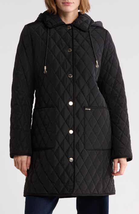 Quilted A-Line Coat