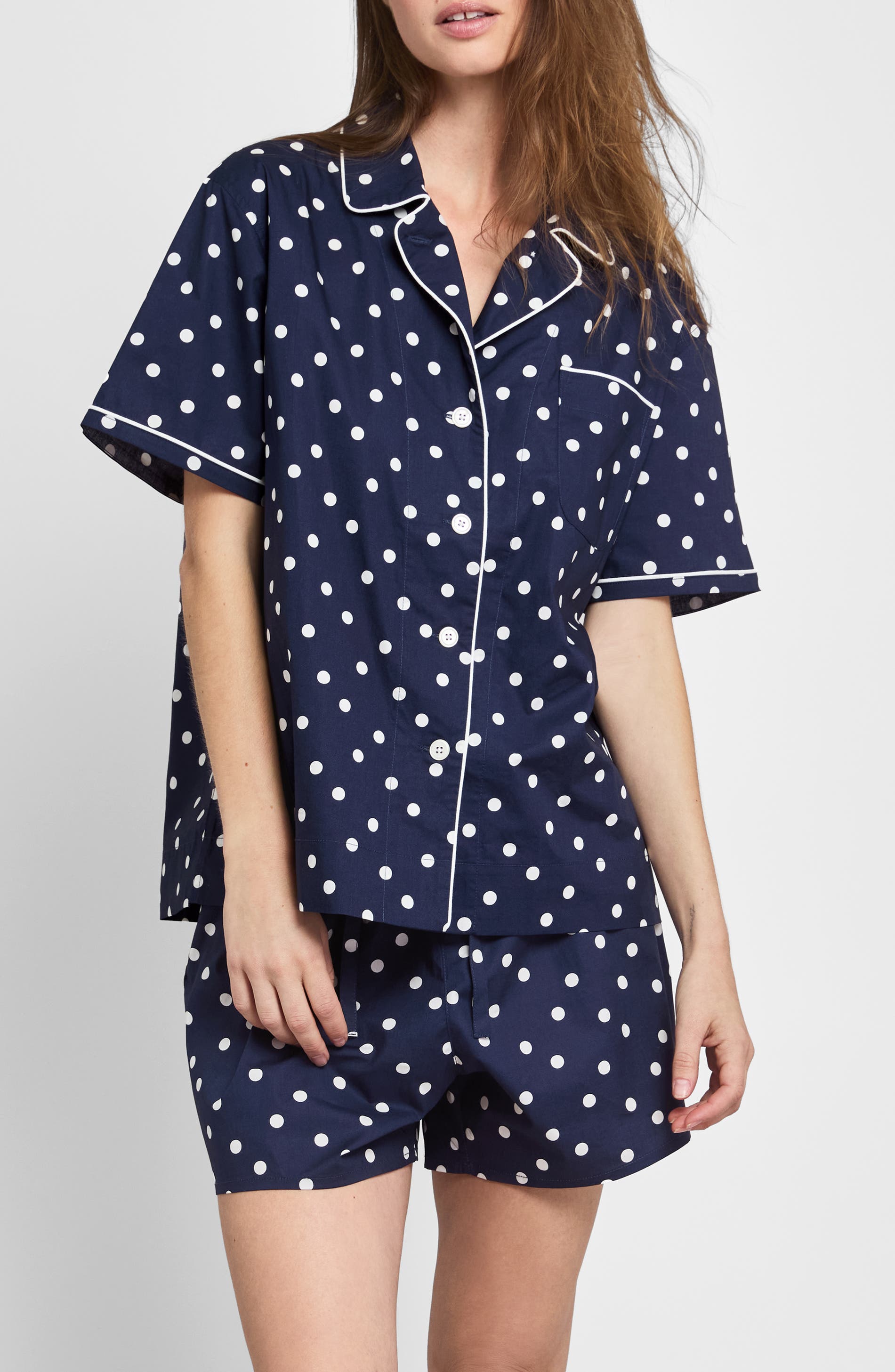 Navy Polka Dot