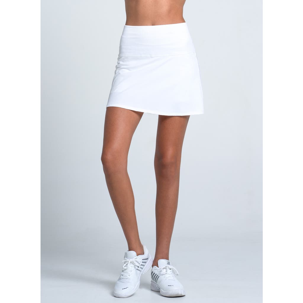 Lucky in Love Baseline Skirt in White  product