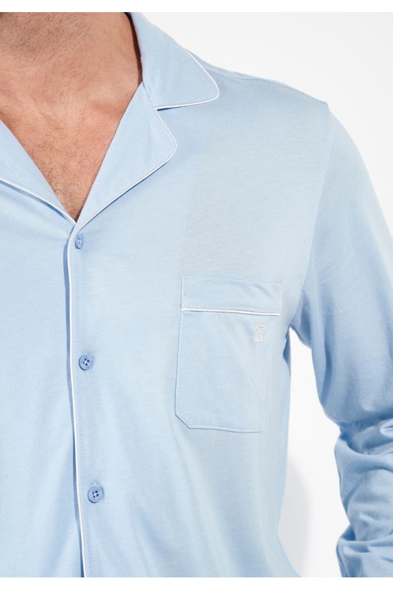 Rafael Long Pajama Set, Alternate, color, Light Blue