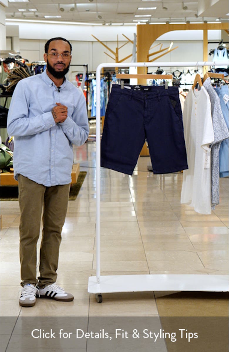 Jacob Slim Fit Flat Front Chino Shorts, sales video thumbnail