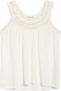 Lucky Brand Crochet Trim Swing Tank