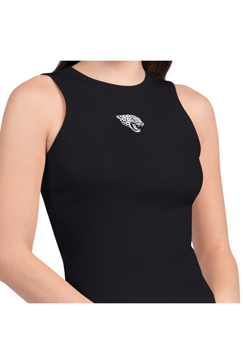 Women's  Starter  Black Jacksonville Jaguars Athleisure Cropped Tank Top, Alternate, color, Black