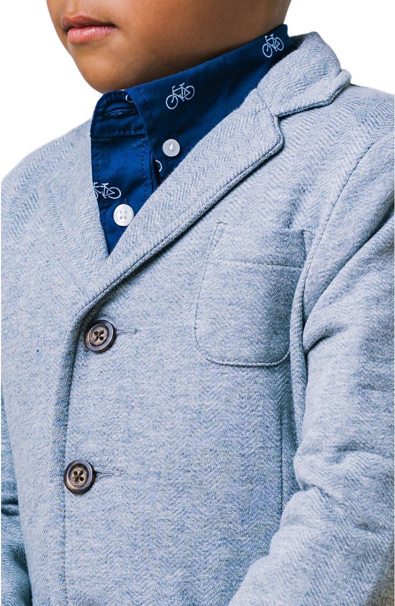 Hope & Henry Baby Boys' Fleece Blazer, Infant, Alternate, color, Gray Heather Herringbone