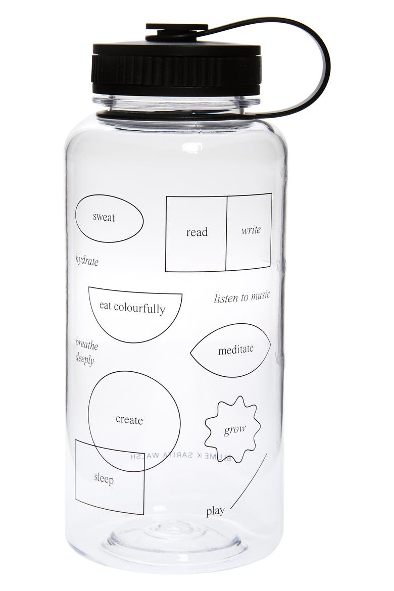 x Sarita Walsh Self Care Water Bottle, Main, color, TRANSPARENT