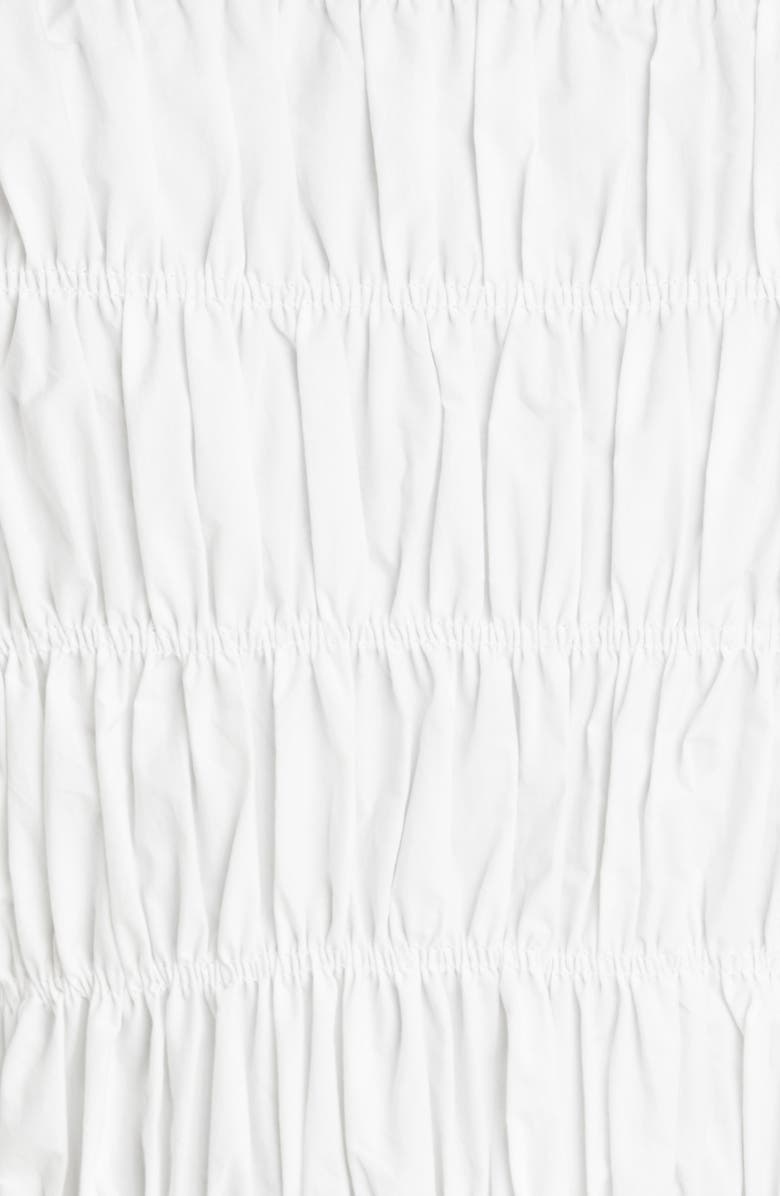 Khaite The Brena Shirred Cotton Poplin Crop Top, Alternate, color, 