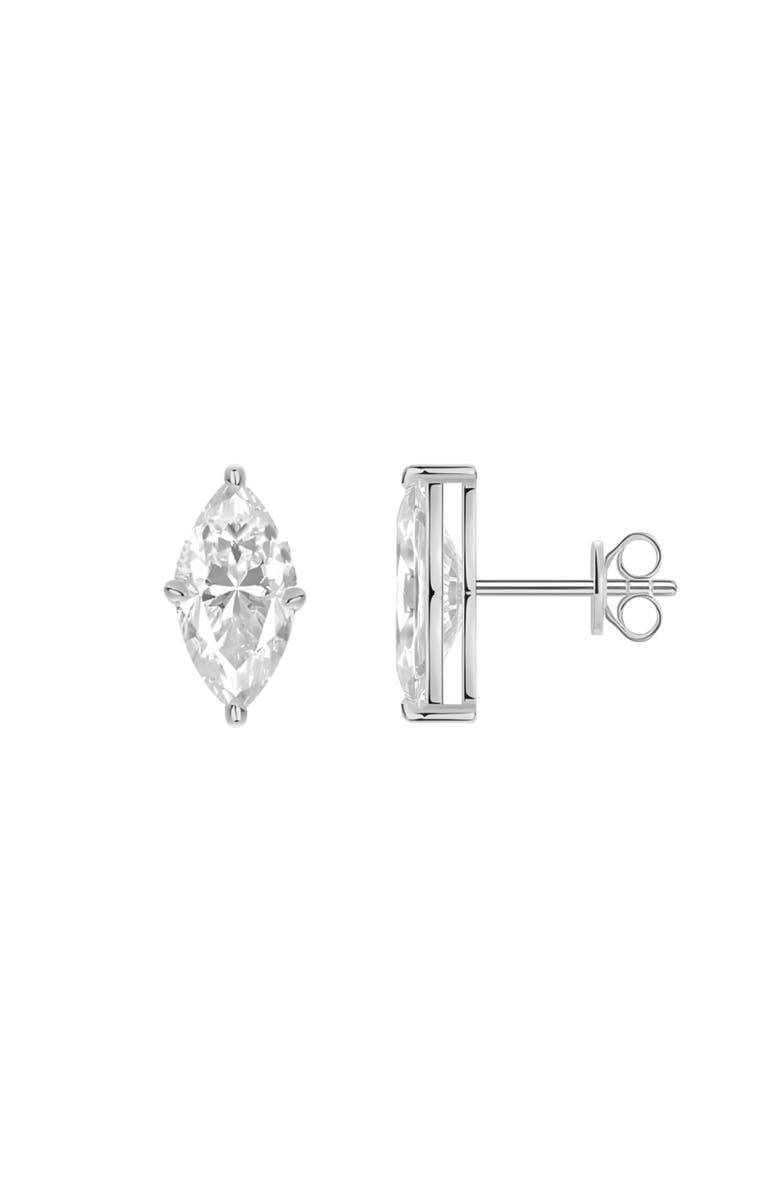 Donatello Gian Sterling Silver Marquise Stud Earrings, Main, color, Silver