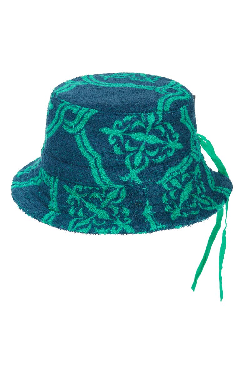Zimmermann Kids' Jacquard Cotton Terry Bucket Hat, Main, color,