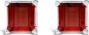 Haus of Brilliance 14K Gold 5x5MM Princess Cut Gemstone Solitaire Stud Earrings
