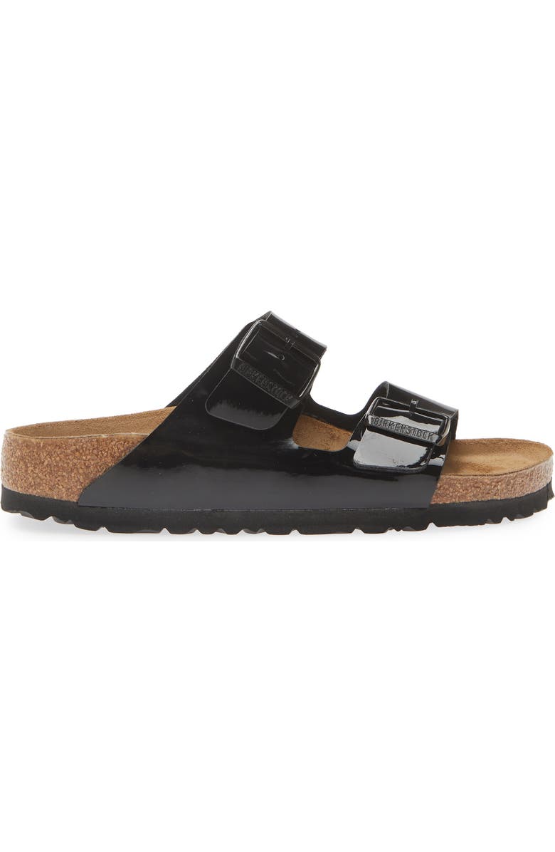 Birkenstock Arizona Patent Sandal, Alternate, color, Black