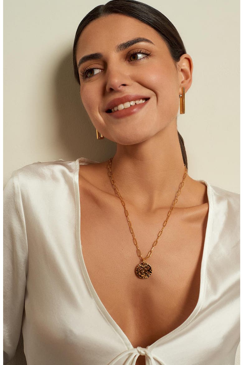 Commet tail Necklace, Alternate, color, Gold