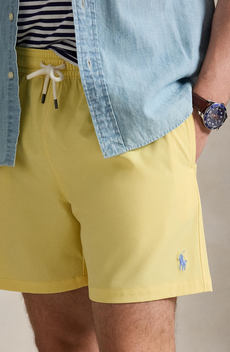 Polo Ralph Lauren Traveler Classic 5.75-Inch Swim Trunks, Alternate, color, Corn Yellow