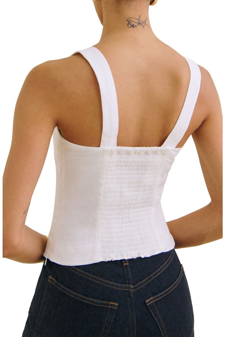 Darci Linen Tank, Alternate, color, WHITE