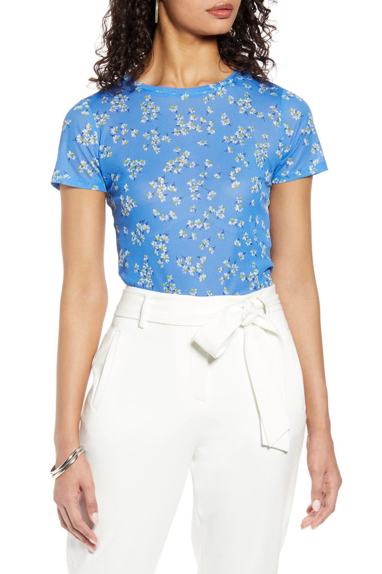 Crewneck Mesh Top, Main, color, BLUE CAMP MOXIE FLORAL