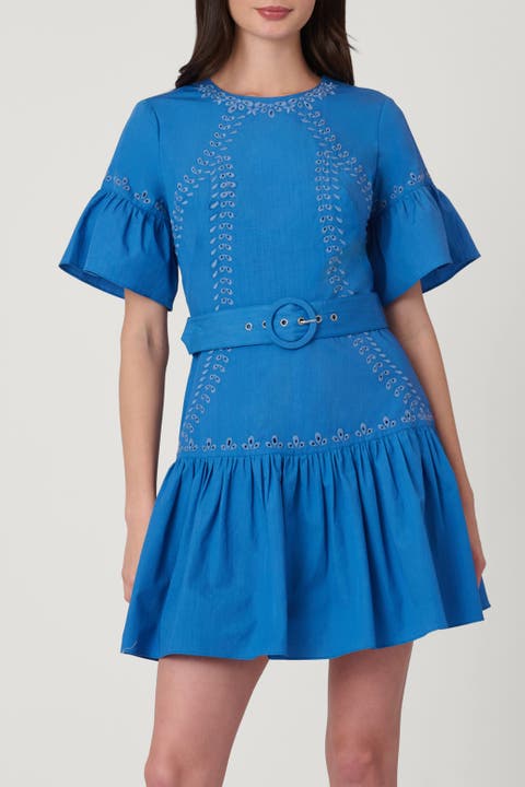Lasercut Cotton Tessa Dress