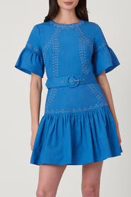 Shoshanna Lasercut Cotton Tessa Dress