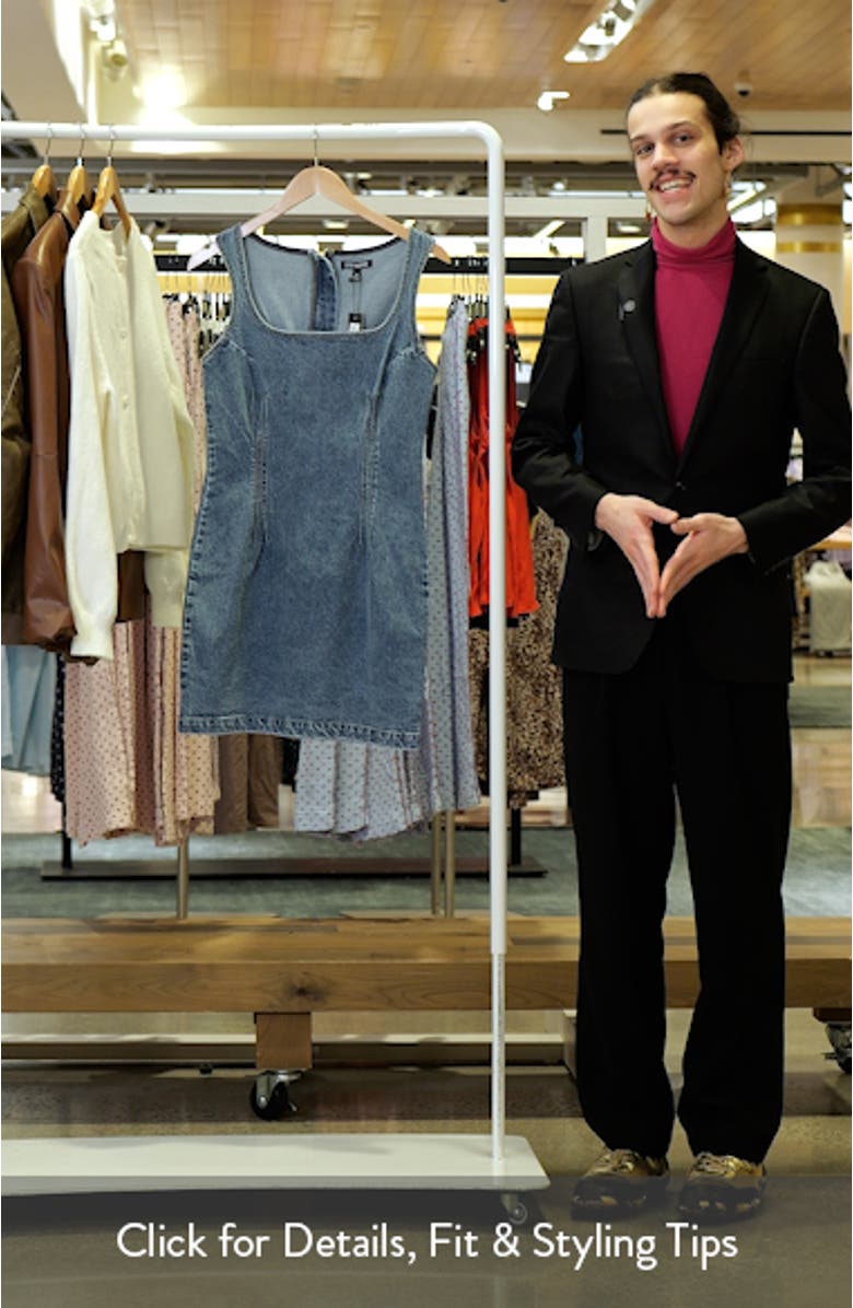 Noelle Sleeveless Stretch Denim Minidress, sales video thumbnail