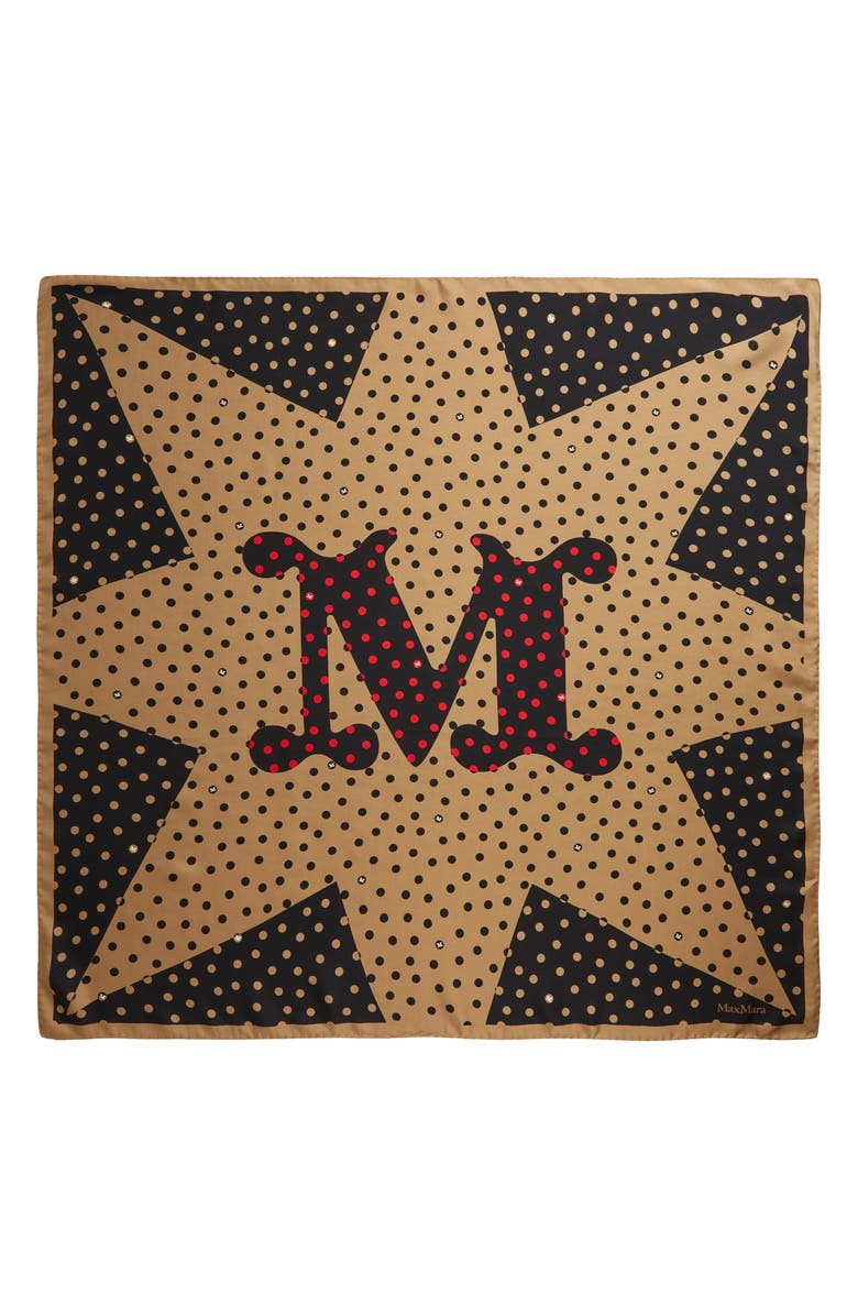 Max Mara Polka Dot Silk Scarf, Main, color,