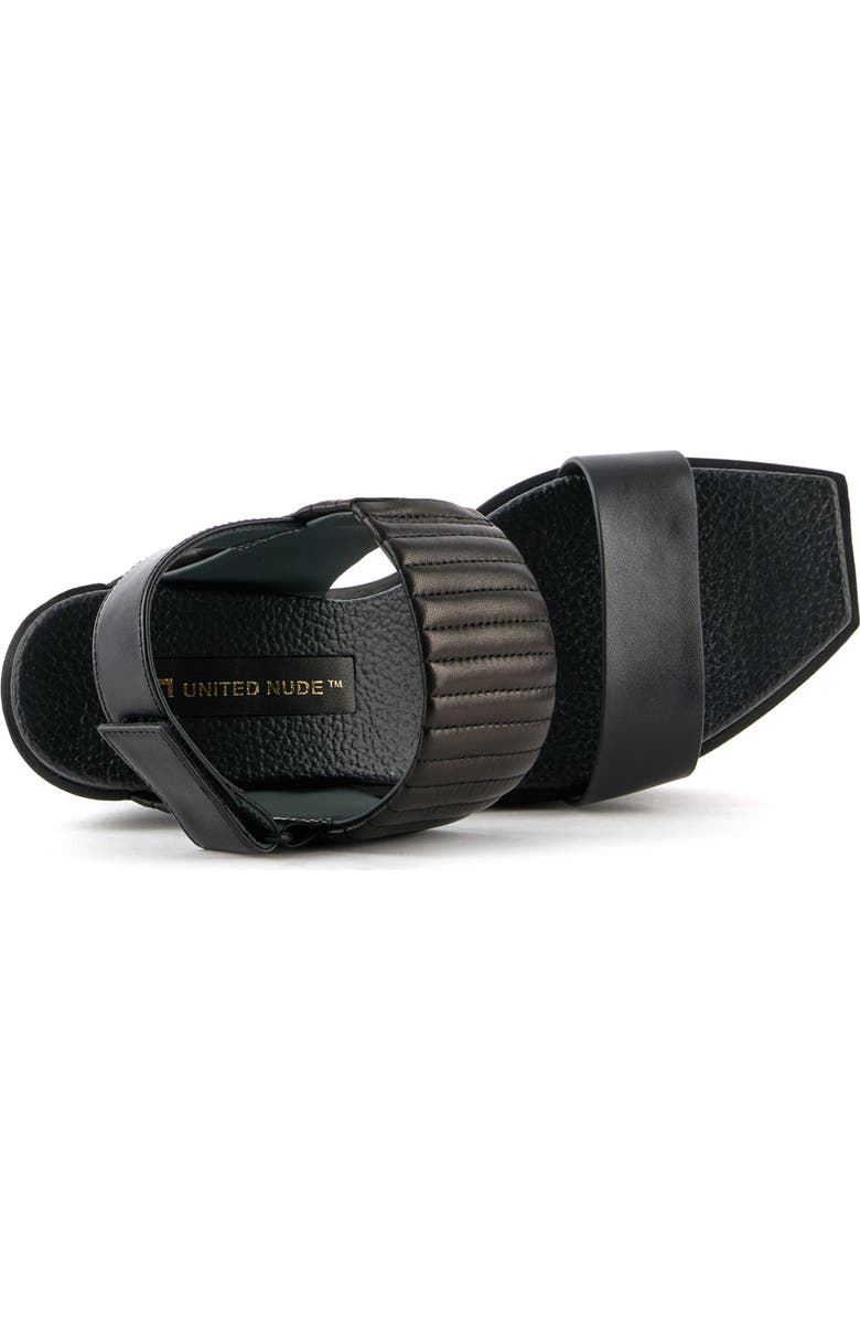 United Nude Delta Wedge Puffier Sandals, Alternate, color, Black