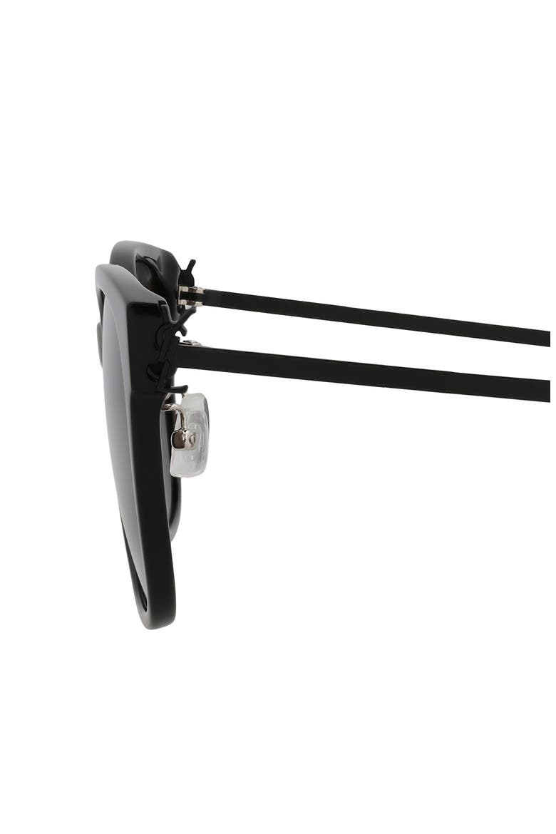 57mm Square Sunglasses, Alternate, color, BLACK BLACK BLACK