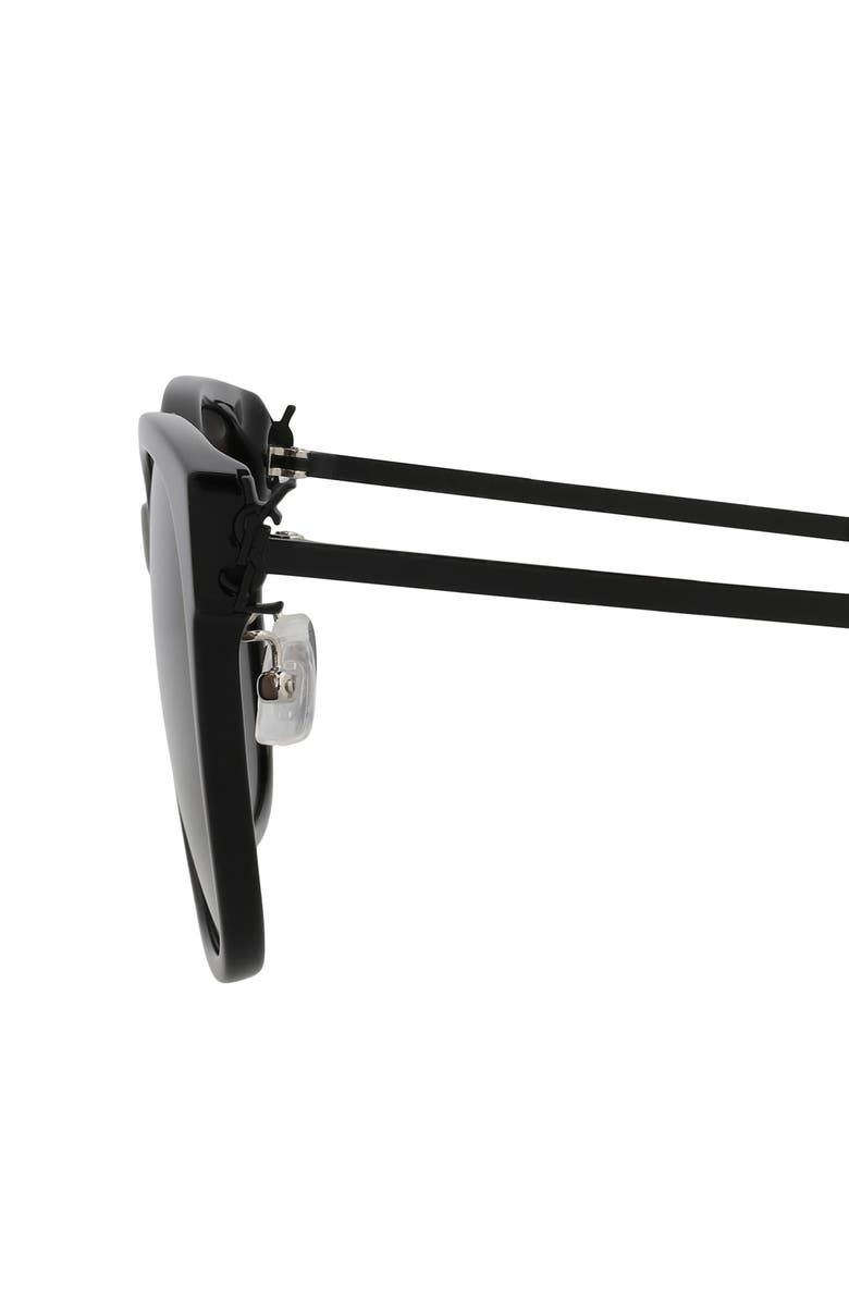 Saint Laurent 57mm Square Sunglasses, Alternate, color, Black Black Black