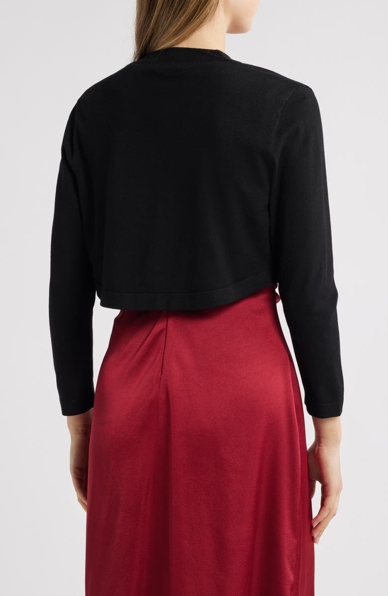 Kay Unger Kelly Embellished Cardigan, Alternate, color, Black