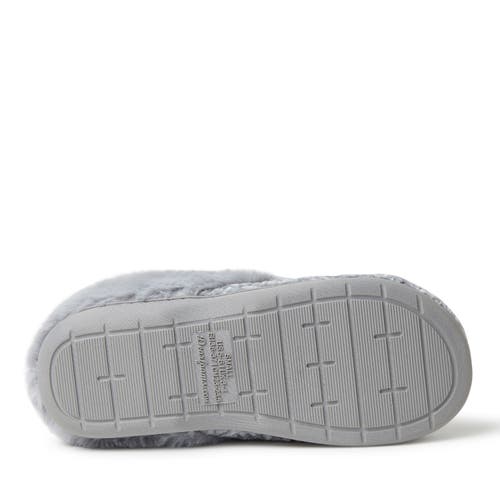 Dearfoams Womens Claire Cable Knit Chenille Clog Slipper In Sleet