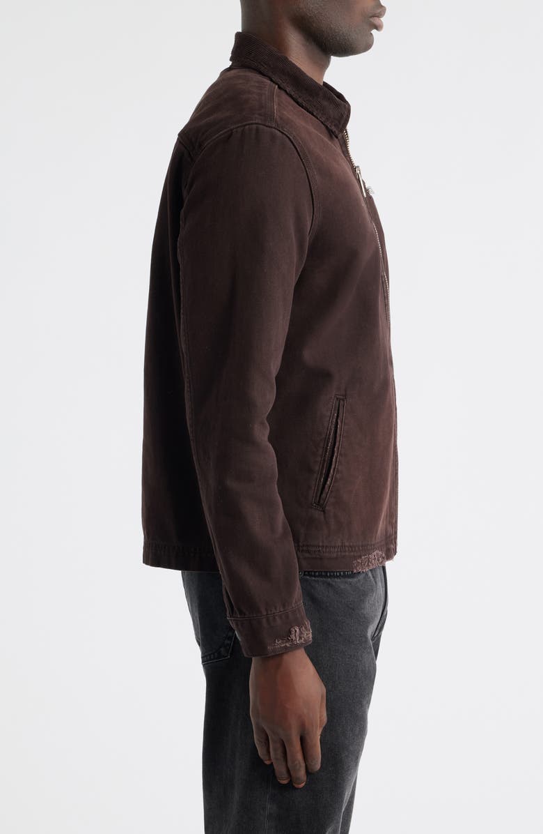 AllSaints Rothwell Distressed Denim Jacket, Alternate, color, Birch Brown