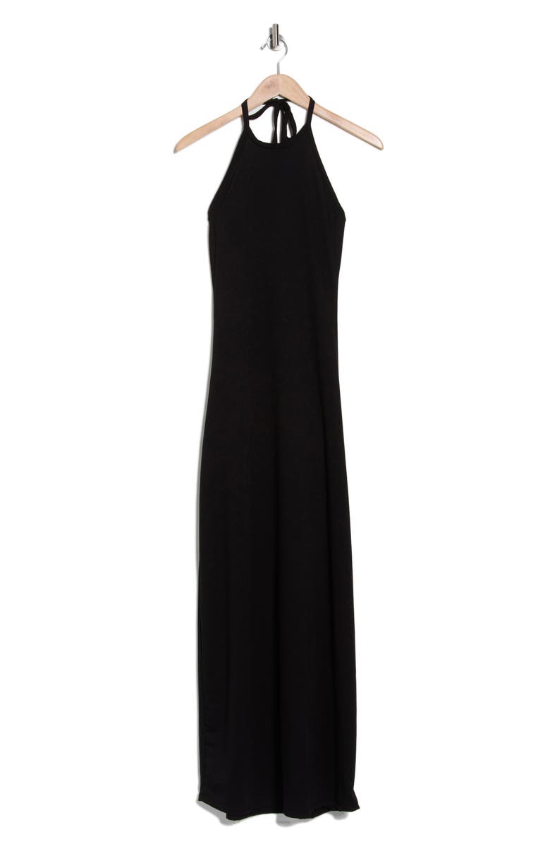 GO COUTURE Halter Maxi Dress, Alternate, color, Black