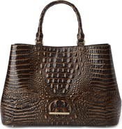 Brahmin Denise Croc Embossed Leather Tote