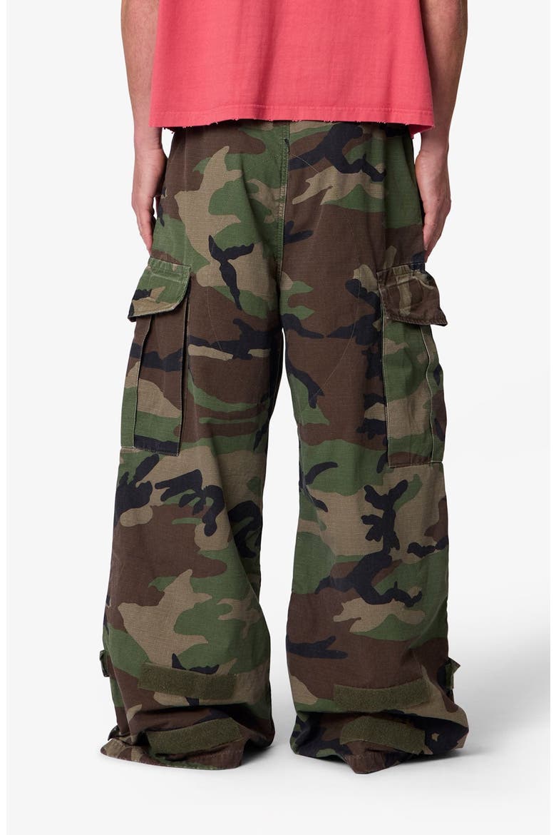 Military Rave Wide Leg Cargo Pants, Alternate, color, CAMO