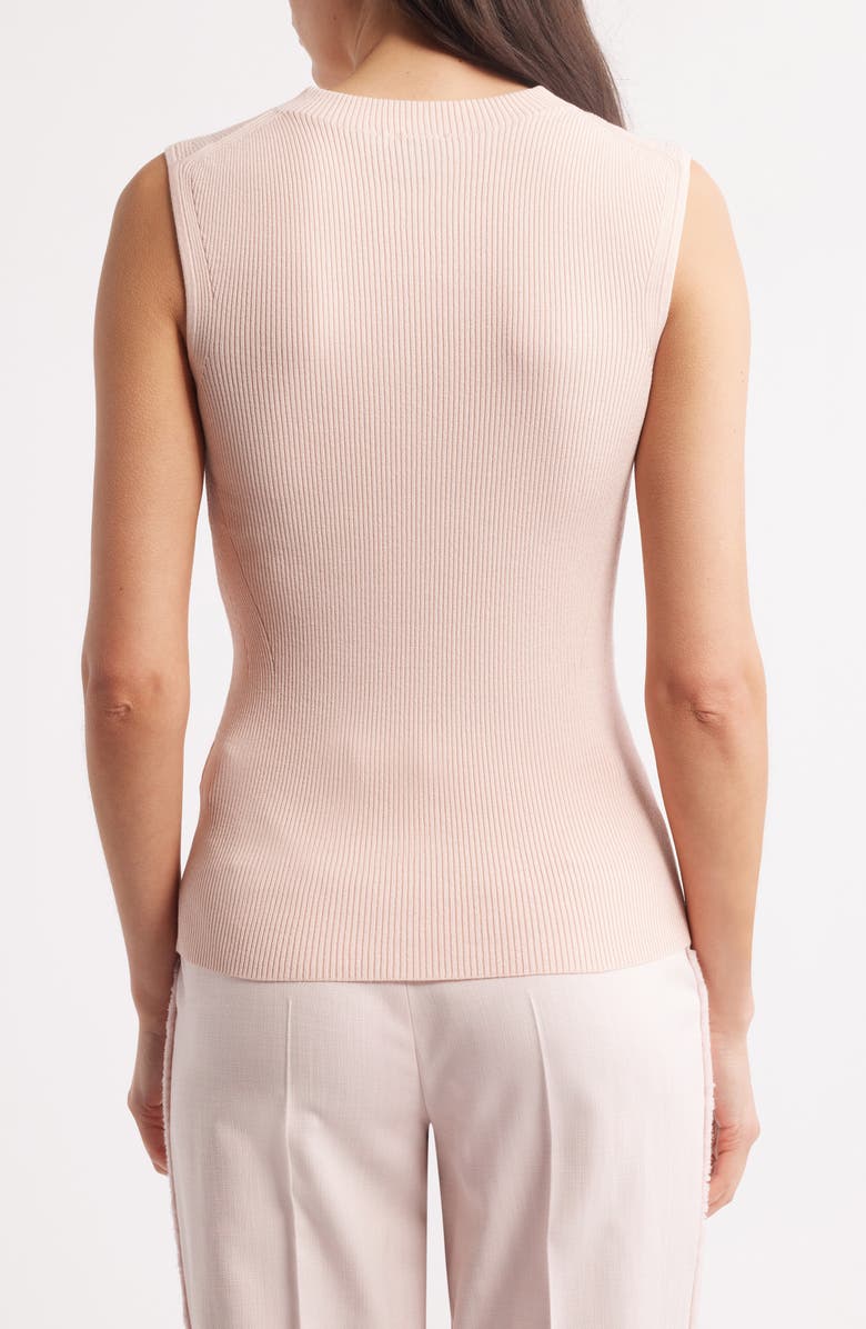 BOSS Feskies Rib Sleeveless Sweater, Alternate, color, Crystal