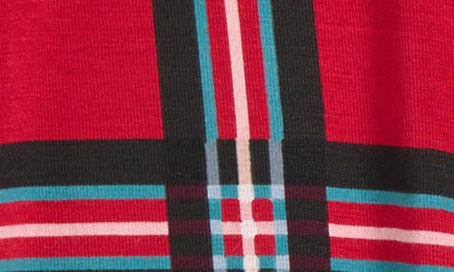 Kickee Pants Holiday Plaid Zip Footie In Red