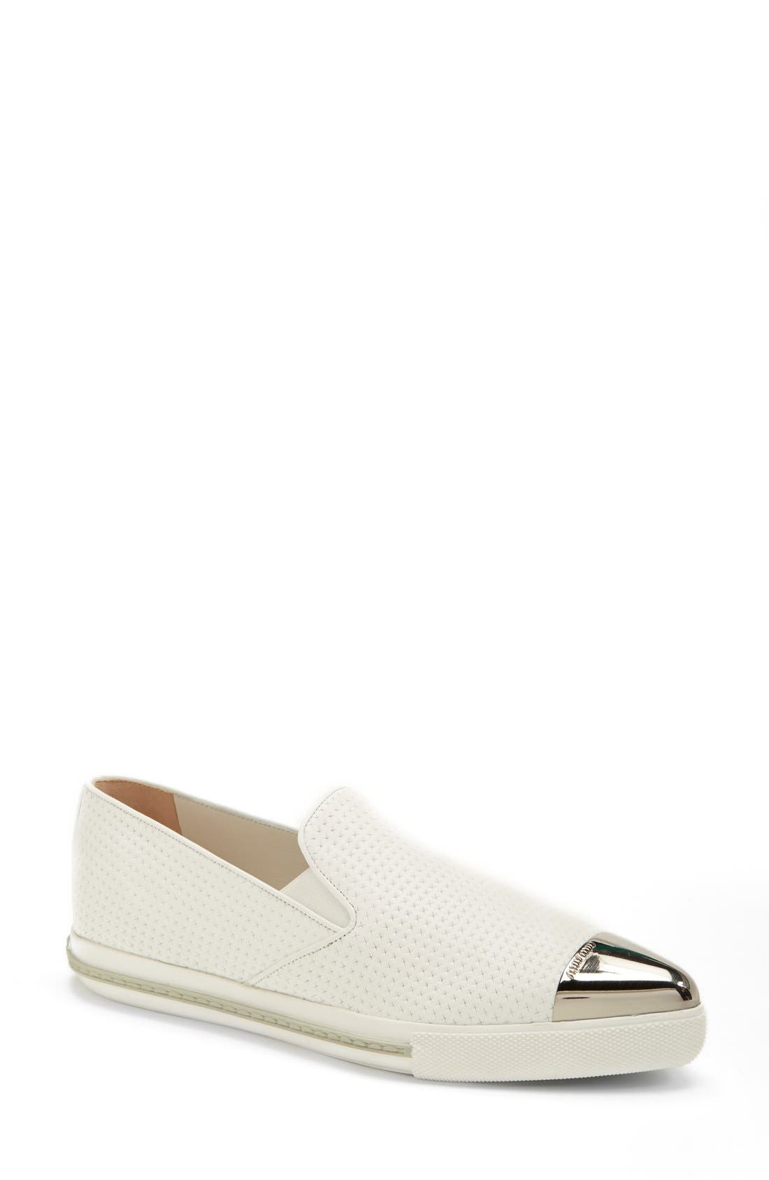 Metal Sneaker, Main, color, WHITE