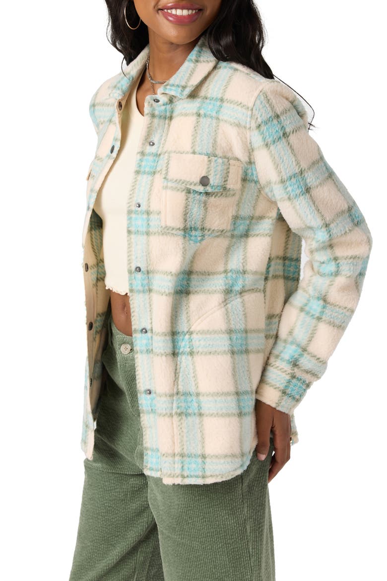 Zuma Print High Pile Fleece Shirt Jacket, Alternate, color, SIMPLY TAUPE