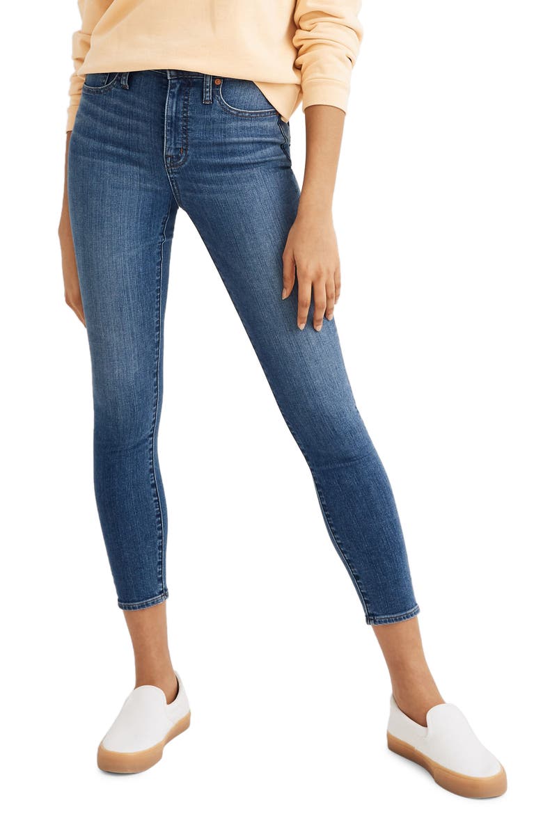 Madewell Curvy High Waist Crop Skinny Jeans, Main, color, 