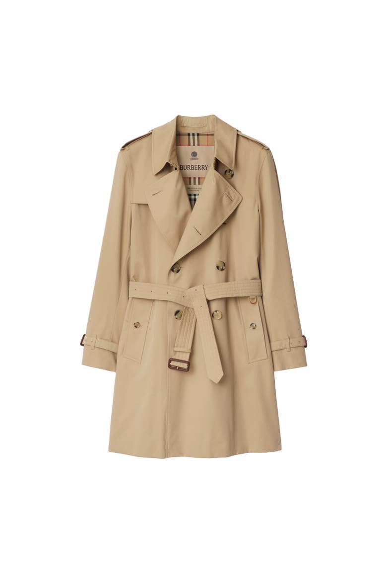 Mid-length Kensington Heritage Trench Coat, Alternate, color, Honey beige