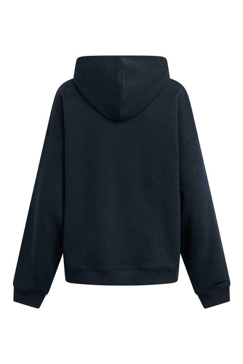 The Sports Mom Cotton Blend Fleece Hoodie, Alternate, color, NAVY/ WHITE