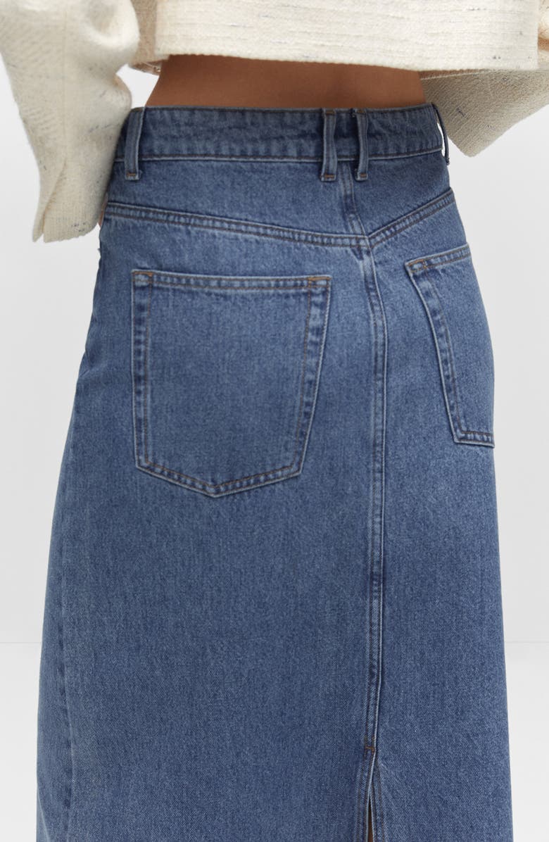 MANGO Denim Maxi Skirt, Alternate, color, 