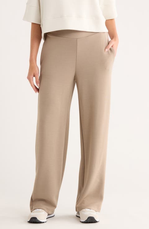 Scuba Knit Wide Leg Pants