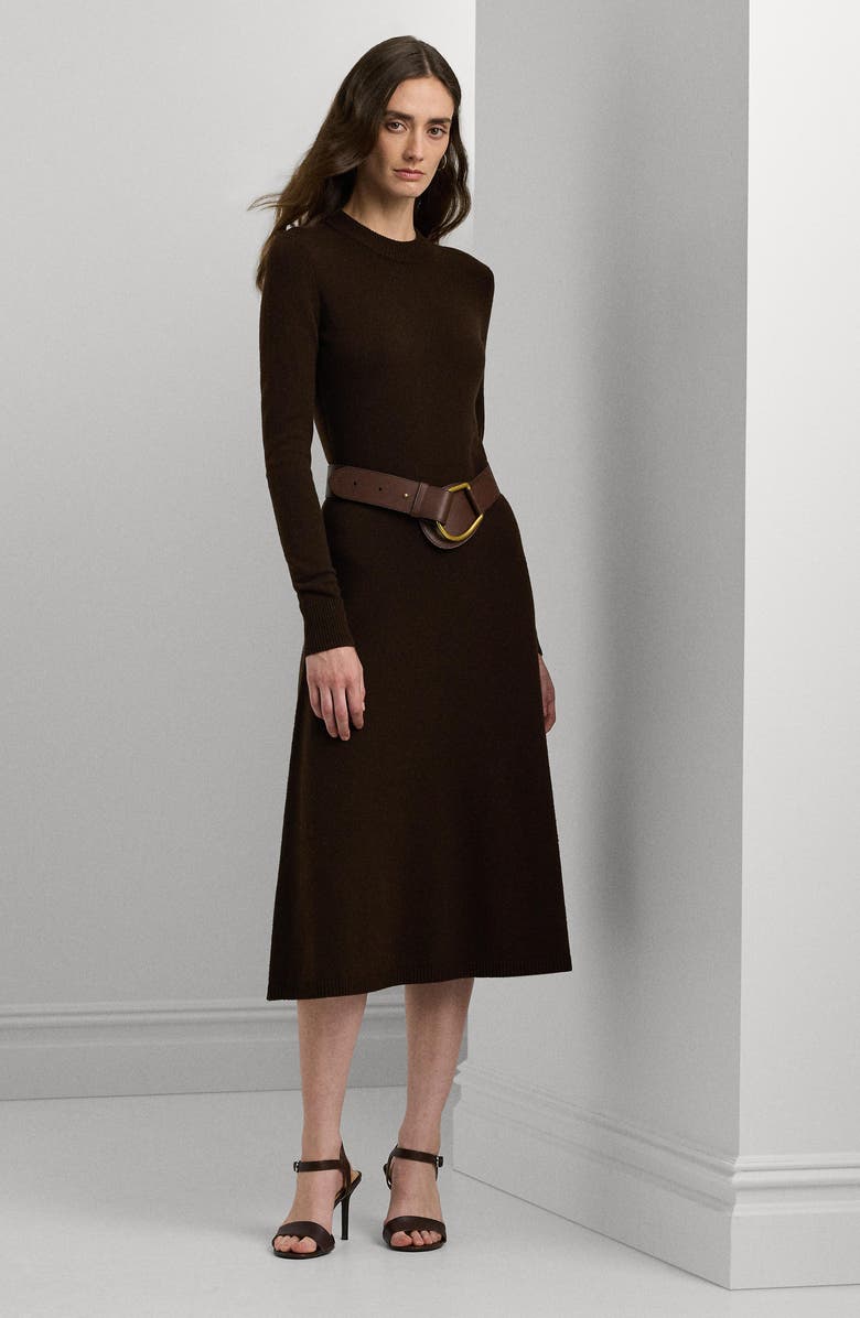 Lauren Ralph Lauren Wool Blend Long Sleeve Sweater Dress, Alternate, color,