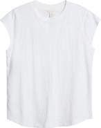 Caslon® Short Raglan Sleeve Cotton Tee