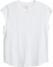 Caslon® Short Raglan Sleeve Cotton Tee
