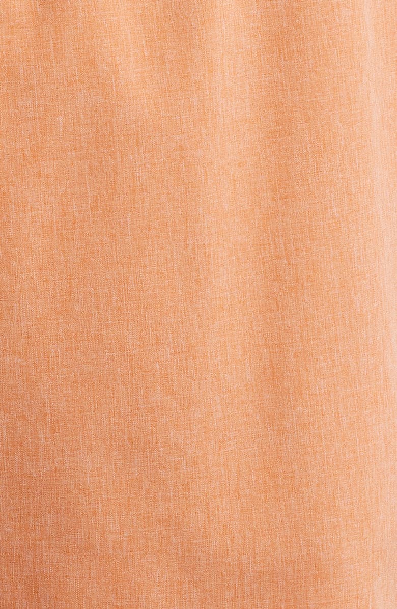 Boardies Sechura Solid Orange Premium Mid Length Swim Trunks, Alternate, color, Orange