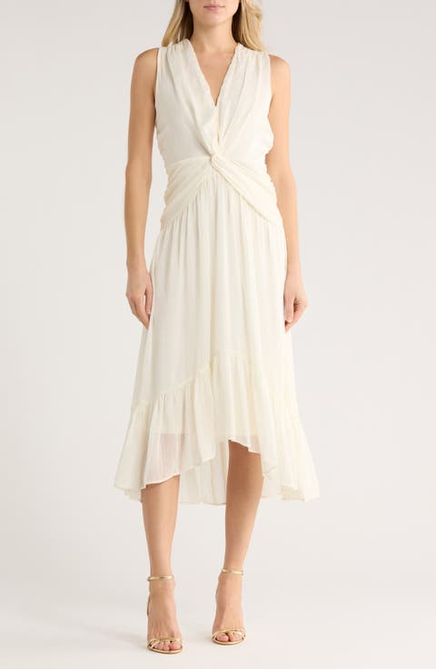 Twist Front Midi Dress