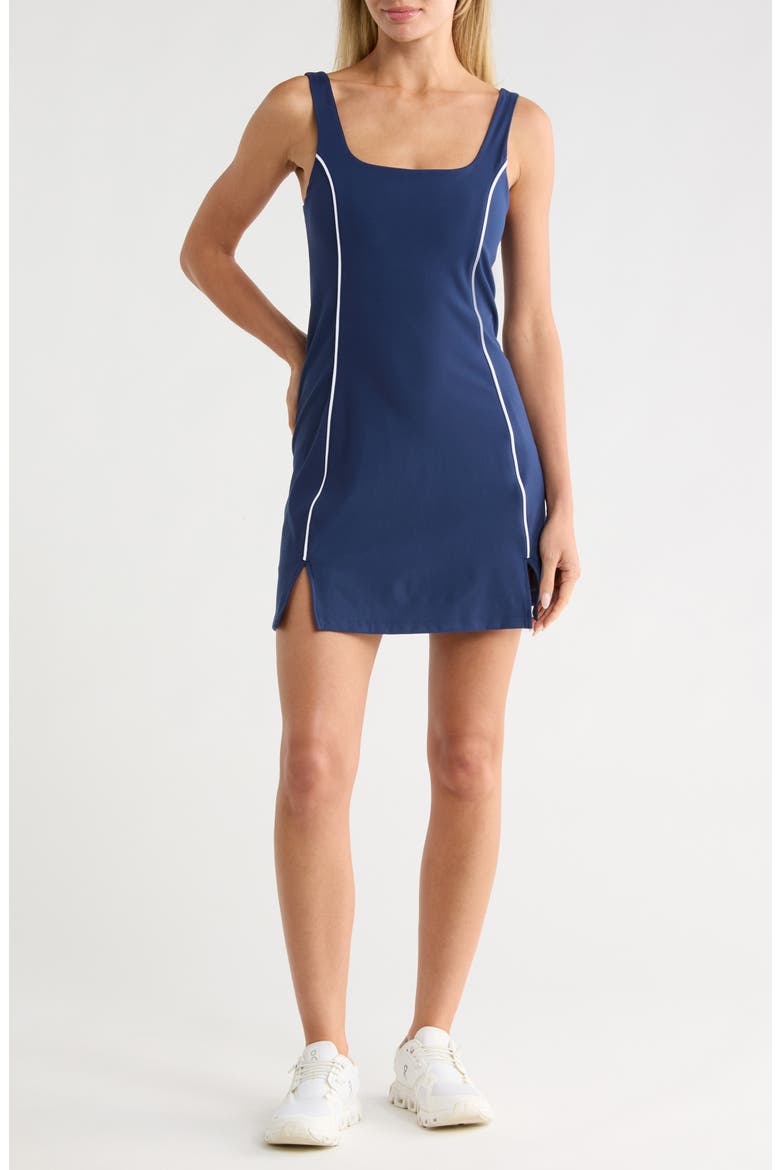 Marilyn Interlock Dress, Main, color, NAVAL BLUE/ WHITE