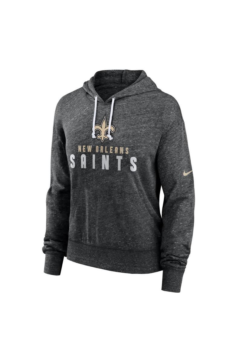 Nike Women's Nike Black New Orleans Saints Gym Vintage Lightweight Pullover Hoodie, Alternate, color, Black